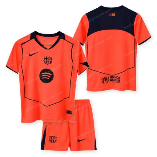 Barcelona Third Kids Football Kit 25/26