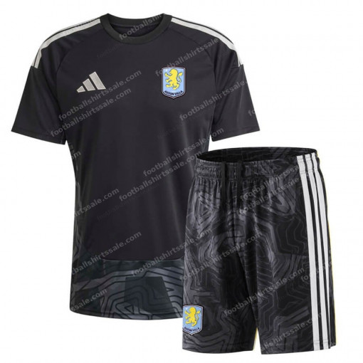 Aston Villa Goalkeeper Black Kids Football Kit 26/27