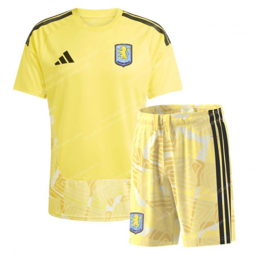 Aston Villa Goalkeeper Yellow Kids Football Kit 26/27
