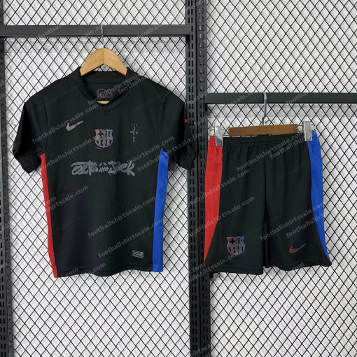 Barcelona Away X Travis Scott Kids Football Kit 24/25