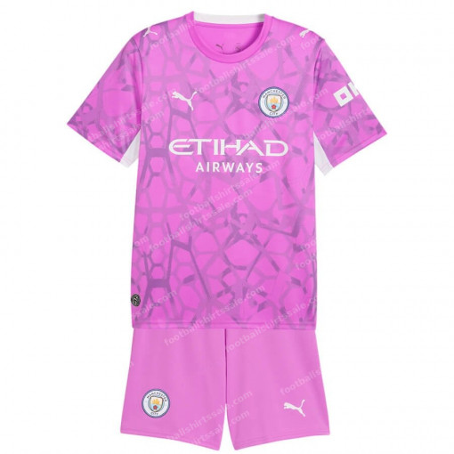 Manchester City Goalkeeper Pink Kids Football Kit 26/27