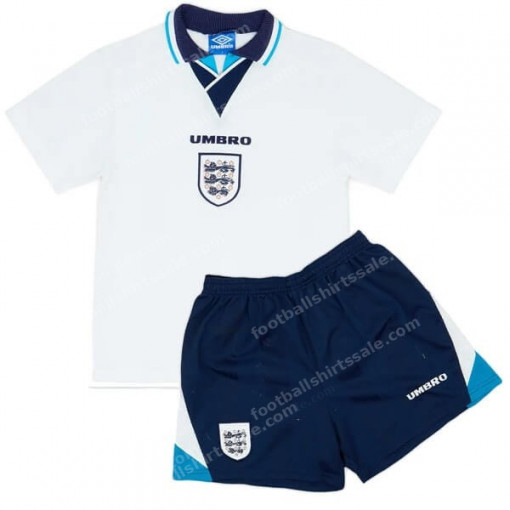 England Retro Home Kids Football Kit 1996