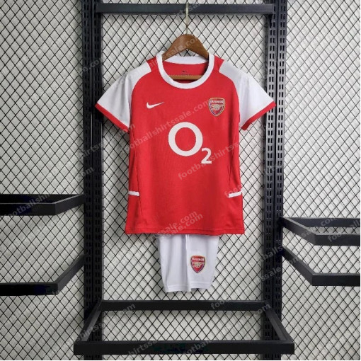 Arsenal Retro Home Kids Football Kit 02/04