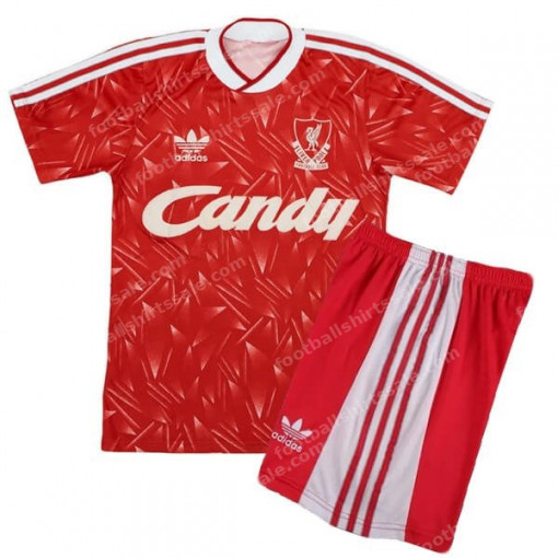 Liverpool Retro Home Kids Football Kit 89/91