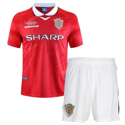 Manchester United Retro Champions League Final Kids Football Kit 1999