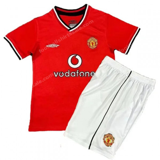 Manchester United Retro Home Kids Football Kit 01/02