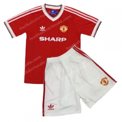 Manchester United Retro Home 84 Kids Football Kit