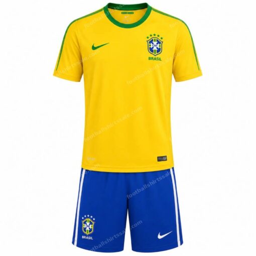 Brazil Retro Home Kids Football Kit 2010