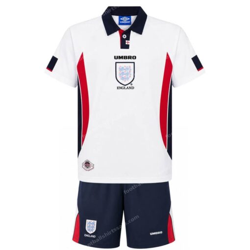 England Retro Home Kids Football Kit 1998