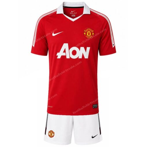 Manchester United Retro Home Kids Football Kit 10/11