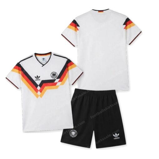 Germany Retro Home Kids Football Kit 1992