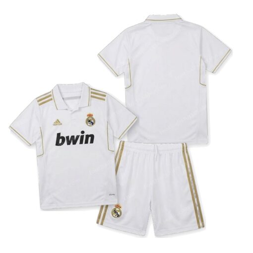 Real Madrid Retro Home Kids Football Kit 11/12