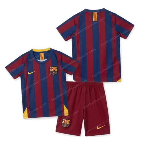 Barcelona Retro Home Kids Football Kit 05/06