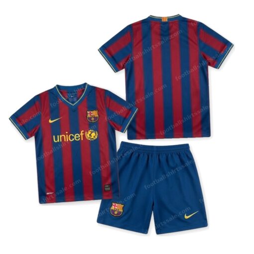 Barcelona Retro Home Kids Football Kit 09/10