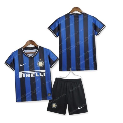 Inter Milan Retro Home Kids Football Kit 09/10