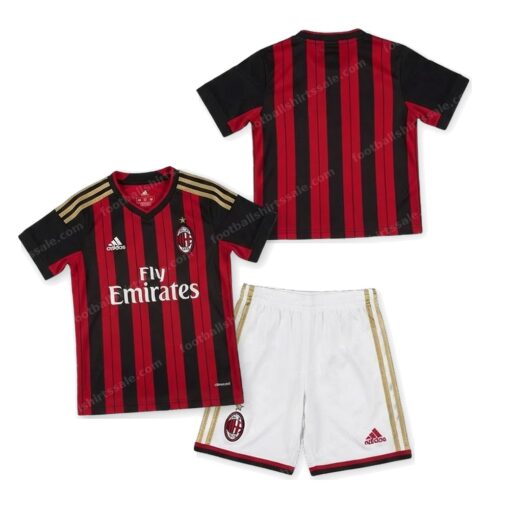 AC Milan Retro Home Kids Football Kit 13/14