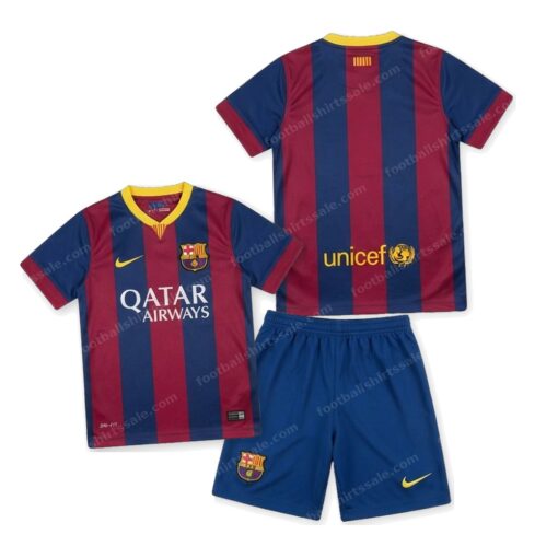 Barcelona Retro Home Kids Football Kit 14/15