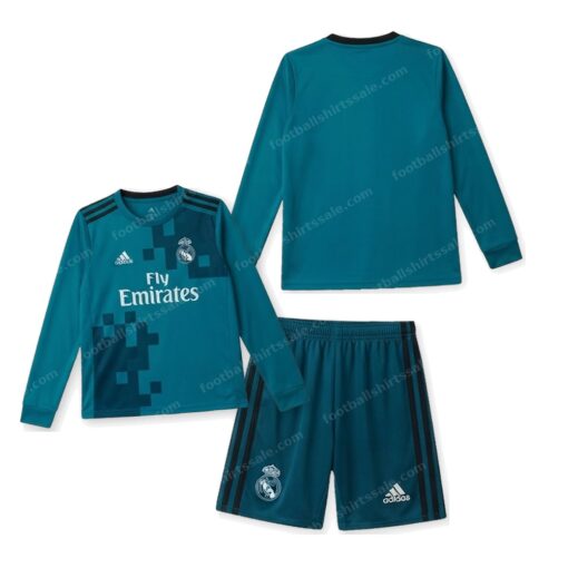 Real Madrid Retro Third Long Sleeve Kids Football Kit 17/18